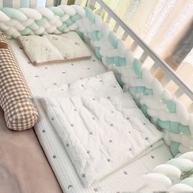 Six-strand Bed Fence Twist Braid New Hand-woven Long Knotted Pillow (Option: White Mint Green-6 Shares 240cm)