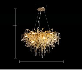 Postmodern Light Luxury Chandelier Water Drop Crystal Lamp Atmosphere (Option: 40C-No light source)