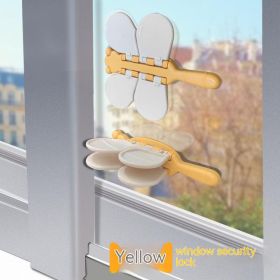 Children's Safety Protection Window Lock Punch-free Anti-pinching (Option: Window Security Lock Yellow)