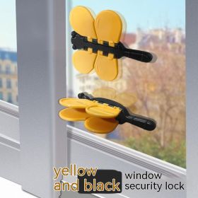 Children's Safety Protection Window Lock Punch-free Anti-pinching (Option: Yellow And Black)