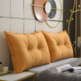 Technology Cloth Bedside Cushion Tatami Soft Bag Headboard Sofa Cushion (Option: Tangerine-180x60cm)