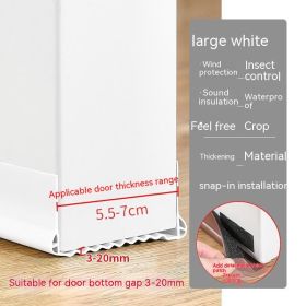 Door Crack Door Bottom Sealing Strip Window Windproof (Option: Large White 100cm)