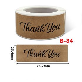 Fashion Simple Printed Kraft Paper Sticker Labels (Option: B 84-1inch X 3inch)