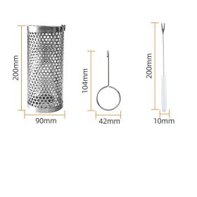 Stainless Steel Cylinder Barbecue Cage (Option: Style 1)