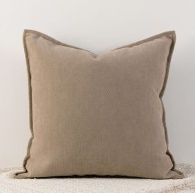 Living Room Sofa Herringbone Pattern Chenille Pillowcase (Option: Apricot-45x45cm)