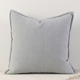 Living Room Sofa Herringbone Pattern Chenille Pillowcase (Option: Space Grey-45x45cm)