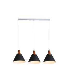 Nordic Dining Room Chandelier Creative Art Simple Personality Macaron Bedroom Bar Lamp (Option: White Long disc-White light)