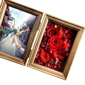 Creative Solid Wood 7 Inch Photo Frame Gift (Option: Red Style)