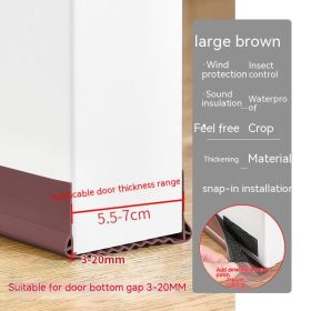 Door Crack Door Bottom Sealing Strip Window Windproof (Option: Large Brown 100cm)