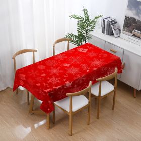 Printed Christmas Polyester Tablecloth Rectangular (Option: Style 6-140x180CM)