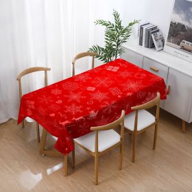 Printed Christmas Polyester Tablecloth Rectangular (Option: Style 6-140x140CM)