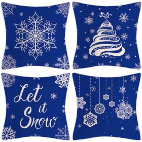 Sofa Living Room Christmas Pillow Cover Combination (Option: 1075Style-45x45cm)