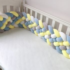 Six-strand Bed Fence Twist Braid New Hand-woven Long Knotted Pillow (Option: Yellow Blue White Gray-6 Shares 240cm)