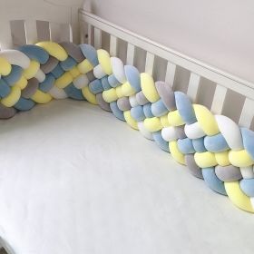 Six-strand Bed Fence Twist Braid New Hand-woven Long Knotted Pillow (Option: Yellow Blue White Gray-6 Strands 2 M)