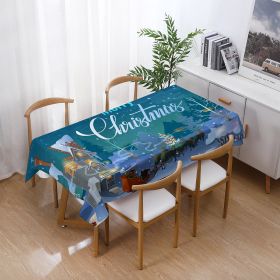 Printed Christmas Polyester Tablecloth Rectangular (Option: Style 12-140x180CM)