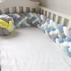 Six-strand Bed Fence Twist Braid New Hand-woven Long Knotted Pillow (Option: White Blue Gray Mint Green-6 Shares 240cm)