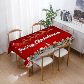 Printed Christmas Polyester Tablecloth Rectangular (Option: Style 16-140x140CM)