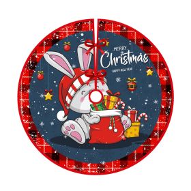 Christmas-tree Skirt Holiday Decoration Printing (Option: QJ Tree Skirt 14-120cm)