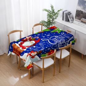 Printed Christmas Polyester Tablecloth Rectangular (Option: Style 10-140x180CM)