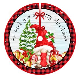 Christmas-tree Skirt Holiday Decoration Printing (Option: QJ Tree Skirt 20-120cm)