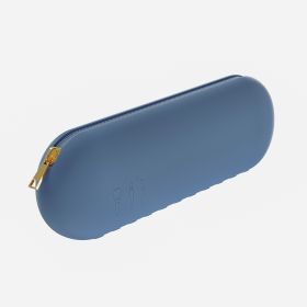 Silicone Makeup Brush Travel Storage Bag (Color: Blue)