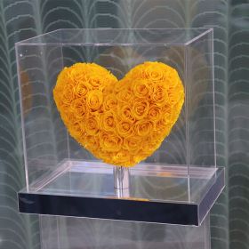 Fashion Simple Love Rose Decoration Gift Box (Option: Full Flower Yellow)