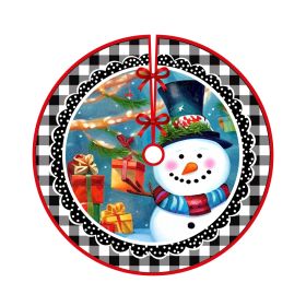 Christmas-tree Skirt Holiday Decoration Printing (Option: QJ Tree Skirt 18-120cm)