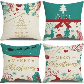 Sofa Living Room Christmas Pillow Cover Combination (Option: 1062Style-45x45cm)