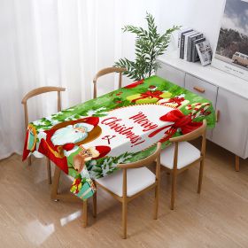 Printed Christmas Polyester Tablecloth Rectangular (Option: Style 11-140x180CM)