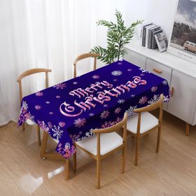 Printed Christmas Polyester Tablecloth Rectangular (Option: Style 1-140x180CM)