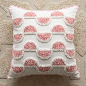 Living Room Sofa Modern Polka Dot Tassel Pillow Cover (Option: Wave Cotton Candy-45x45cm)