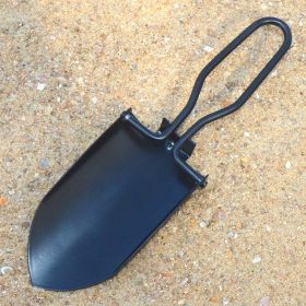 Stainless Steel Folding Mini Gardening Shovel (Color: Black)