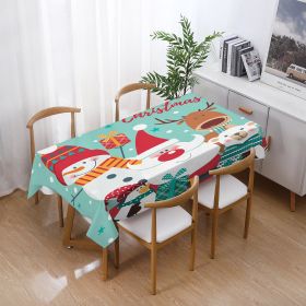 Printed Christmas Polyester Tablecloth Rectangular (Option: Style 3-140x140CM)