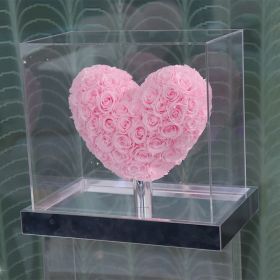 Fashion Simple Love Rose Decoration Gift Box (Option: Full Flower Light Pink)