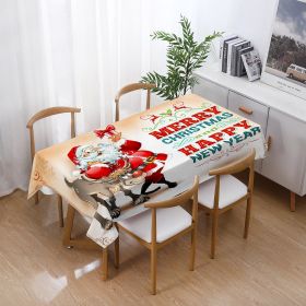 Printed Christmas Polyester Tablecloth Rectangular (Option: Model 14-140x180CM)