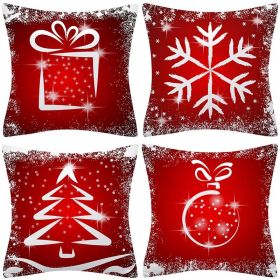 Sofa Living Room Christmas Pillow Cover Combination (Option: 1068Style-45x45cm)