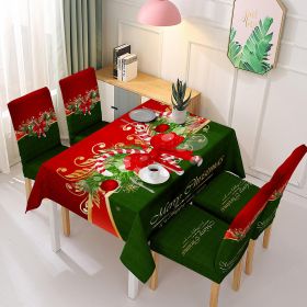 Christmas Tablecloth Decorations Arrangement Printing (Option: Style 2-Chair Cover Size)