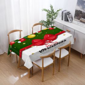 Printed Christmas Polyester Tablecloth Rectangular (Option: Style 18-140x180CM)