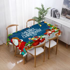 Printed Christmas Polyester Tablecloth Rectangular (Option: Style 4-140x180CM)