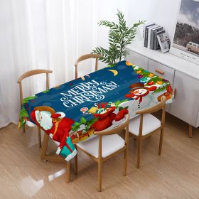 Printed Christmas Polyester Tablecloth Rectangular (Option: Style 4-140x140CM)