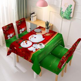 Christmas Tablecloth Decorations Arrangement Printing (Option: Style 3-Chair Cover Size)