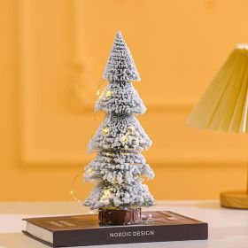 Tower-shaped Flocking Snow Pine Desktop Christmas Tree Ornaments (Option: 29cm)