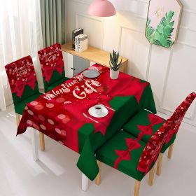 Christmas Tablecloth Decorations Arrangement Printing (Option: Style 11-Chair Cover Size)