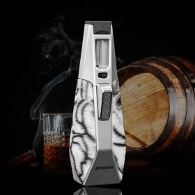 Lighter High-end Safety Lock Fire Integrated Cigar Direct Punch (Option: Gray Marble)