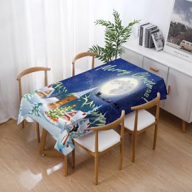 Printed Christmas Polyester Tablecloth Rectangular (Option: Style 15-140x180CM)