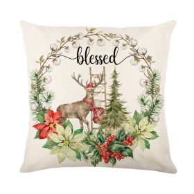 Modern Minimalist Christmas Pillow Cover (Option: QJ0721 5-45 X45cm Without Pillow)