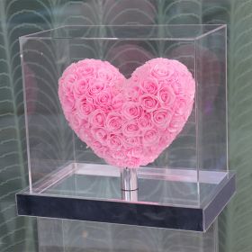 Fashion Simple Love Rose Decoration Gift Box (Option: Full Flower Glittering Powder)