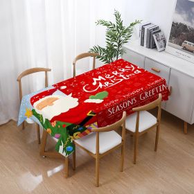 Printed Christmas Polyester Tablecloth Rectangular (Option: Style 2-140x180CM)