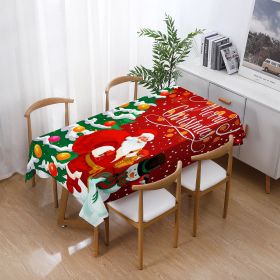 Printed Christmas Polyester Tablecloth Rectangular (Option: Style 7-140x180CM)