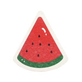 Cartoon Printing Compressed Wood Pulp Sponge Dishwashing Eraser Kitchen (Option: Watermelon Single OPP Bag)